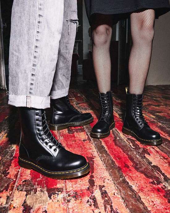 Botas Negras Dr. Martens 1490 Smooth High Mujer Negros MX-13429